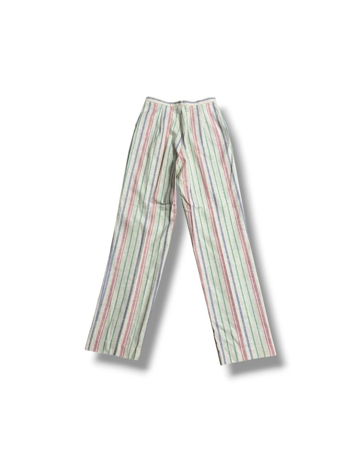 Vintage Country Suburbans Union Made Stripe Pants Size 6 High Rise Wide Leg USA