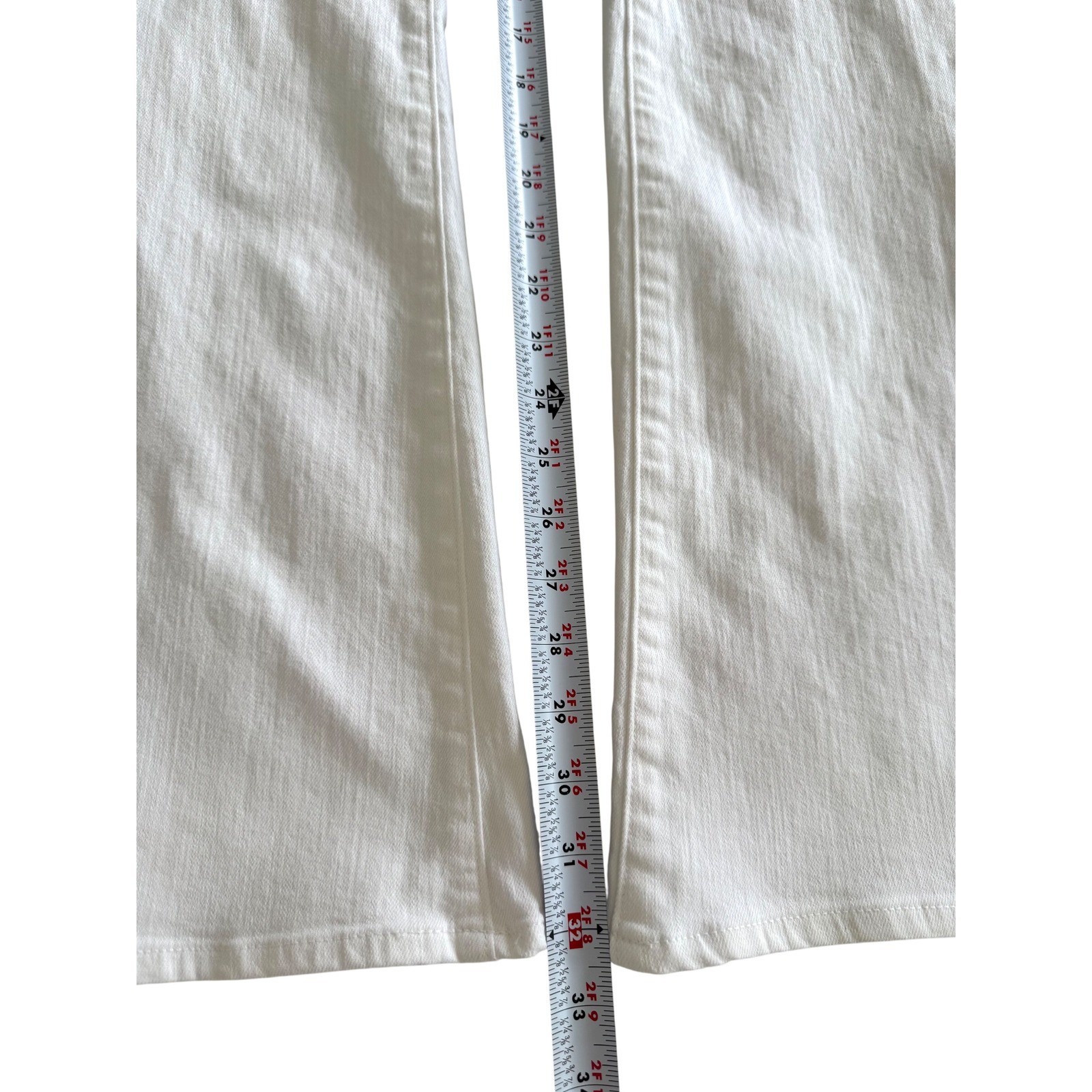 Veronica Beard Giselle White High Rise Skinny Flare Jeans Retro 70s Size 28