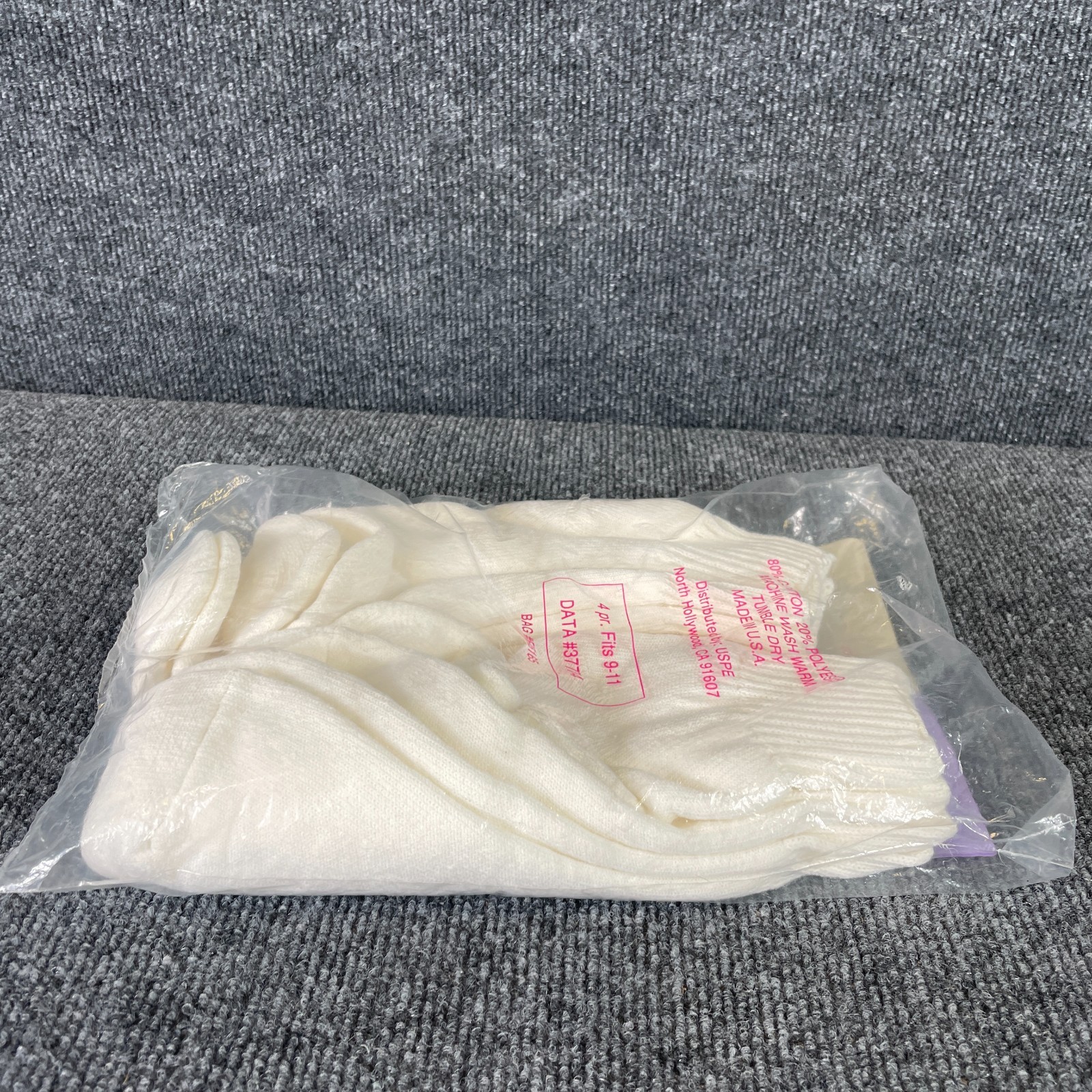 Vintage Cotton First Impressions Ankle Socks 4 Pairs White Womens 9-11 New USA