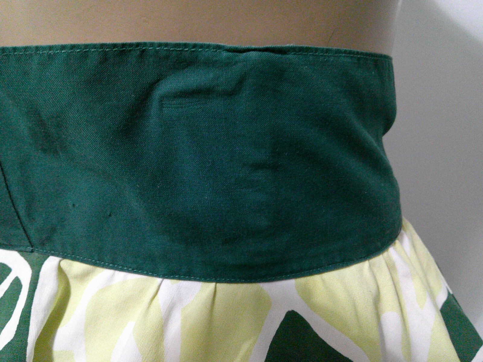 Vtg 50s Comida CARIB Elverhoj Handprint Novelty Cotton Full Circle Skirt Swing S