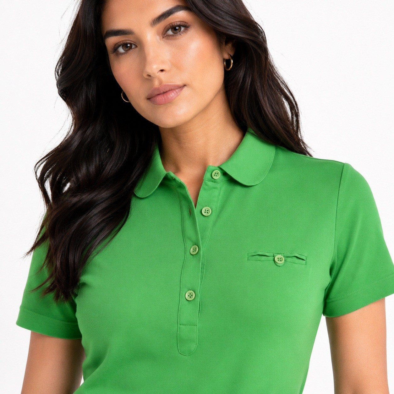 80s Vintage David Smith Green Polo Shirt Womens 38