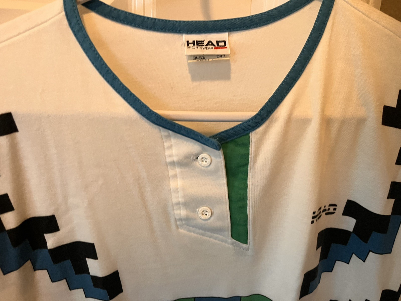 Head Tennis Sleeveless Vintage Shirt with Abstract Design Womens Size Small