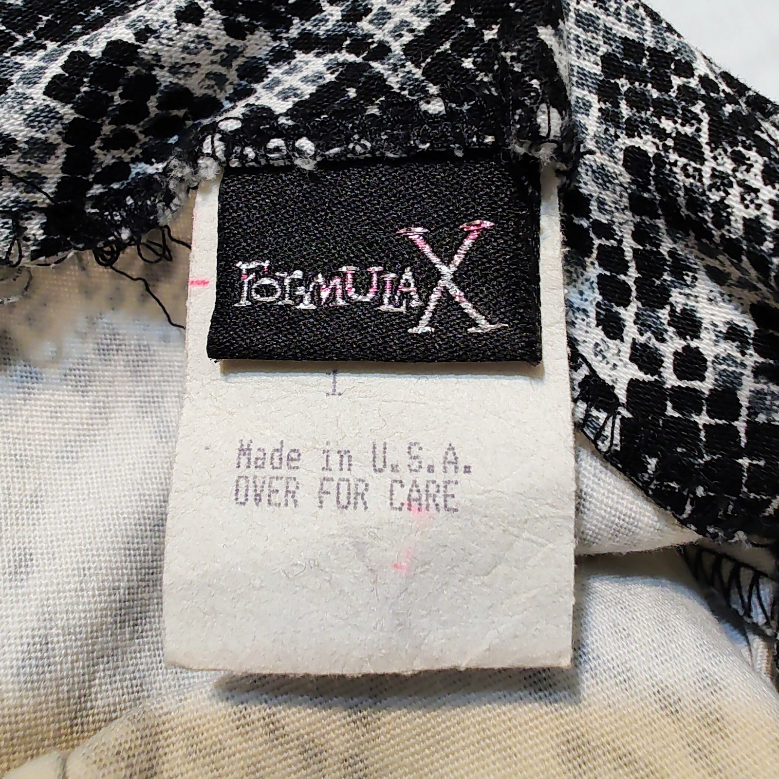 Formula X Vintage 90’s White Snake Print Club Mini Dress Size 1 XS