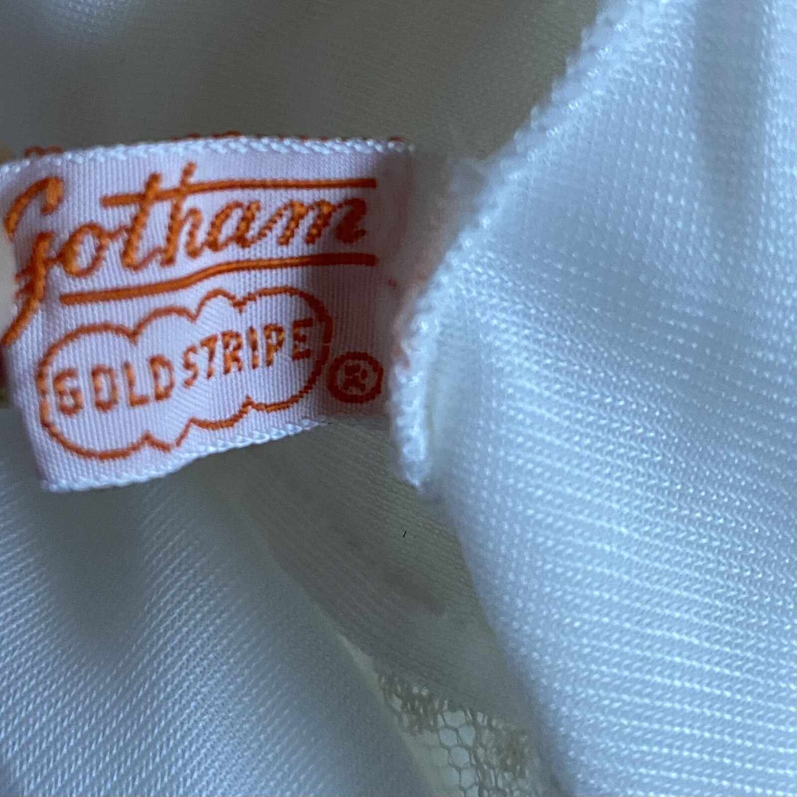 Vintage Gotham Gold Stripe Lace Tulle Lined Slip Dress Fairy Ballet Core Sz. 36