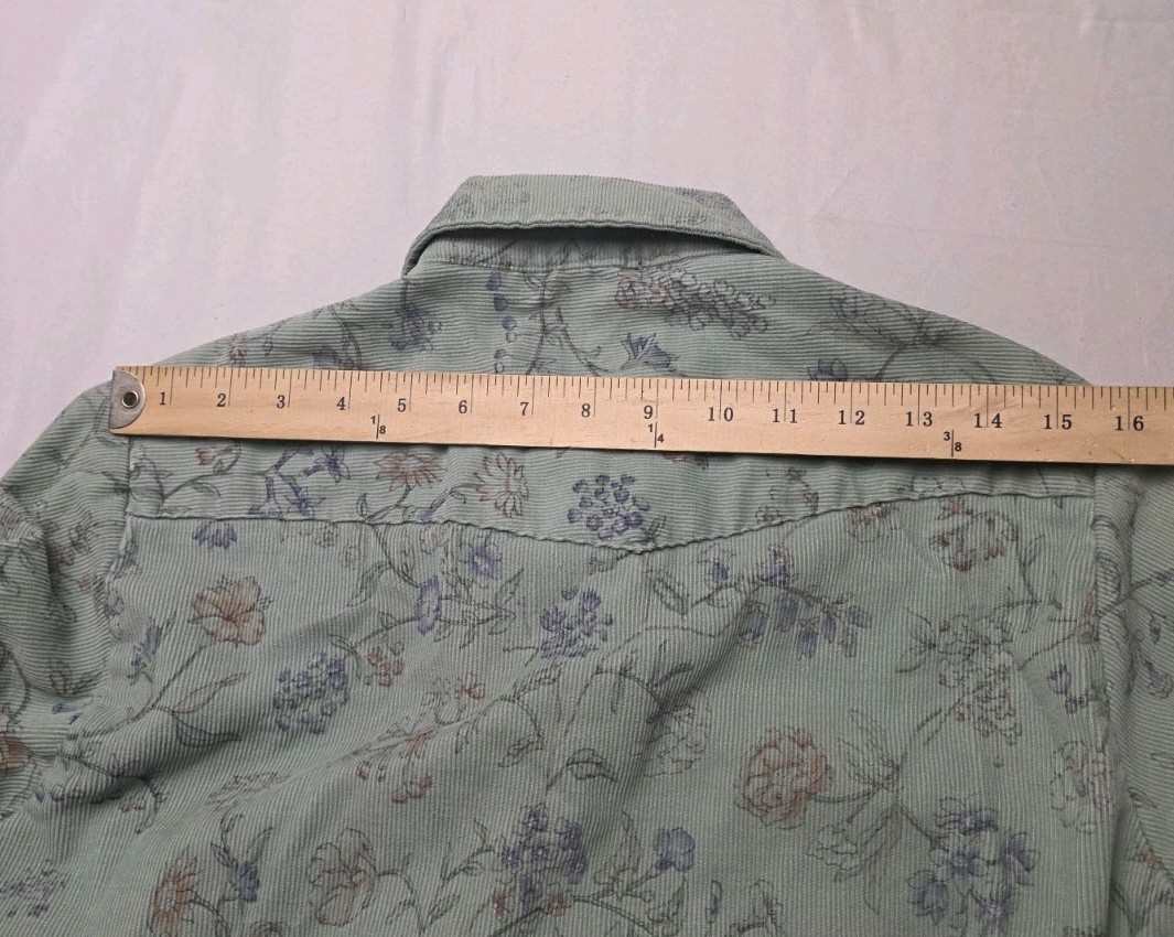 Vtg 70s Rappers Floral Corduroy Western Pearl Snap Shirt Women S Retro Cowgirl