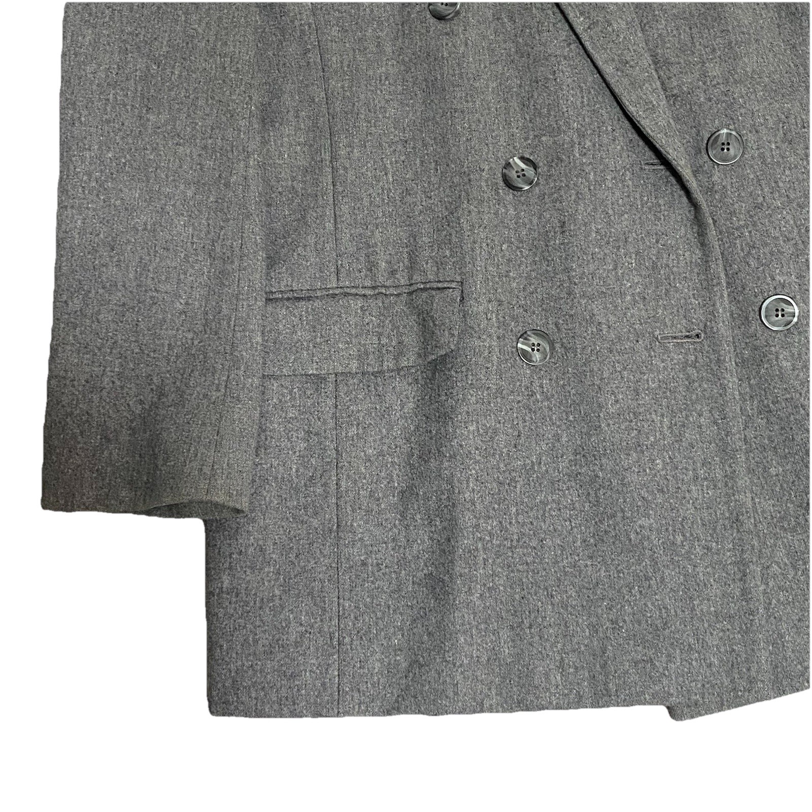 Vintage Pendleton Womens Sz 10 Tall Double Breasted Wool Coat Gray USA Mint EUC