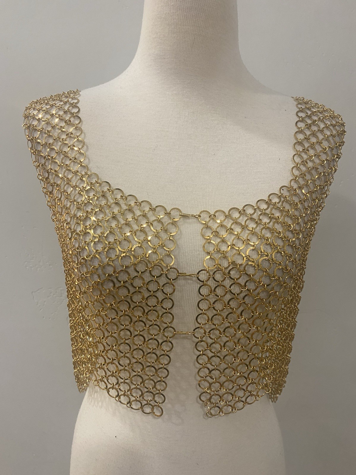 Vintage 1960’s Vendome Chainmail Gold Plated Metal Vest RARE Collectors RUNWAY