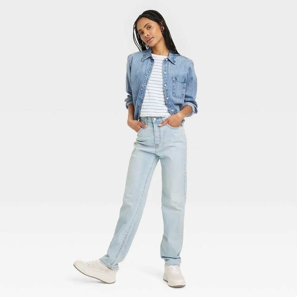 Women’s Jeans by Universal Thread 90s Straight Light Wash Size 16 New With Tags