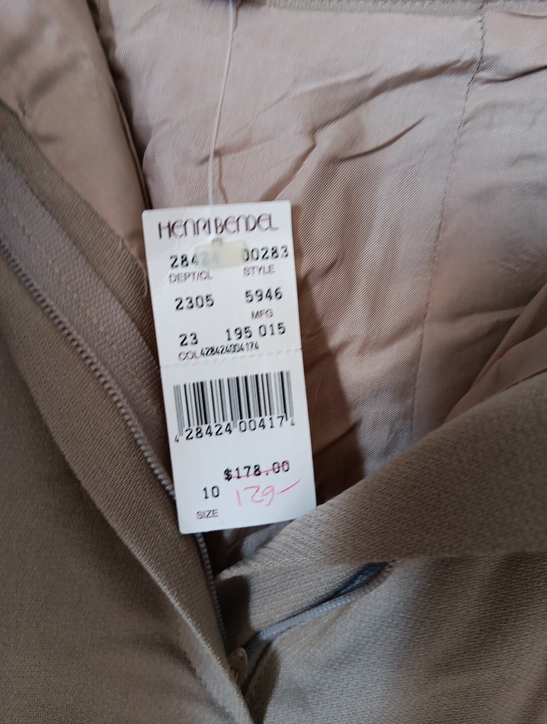NWT Henri Bendel Women Worsted Wool Slacks Pants Sz 10 New/Old VTG Made in USA