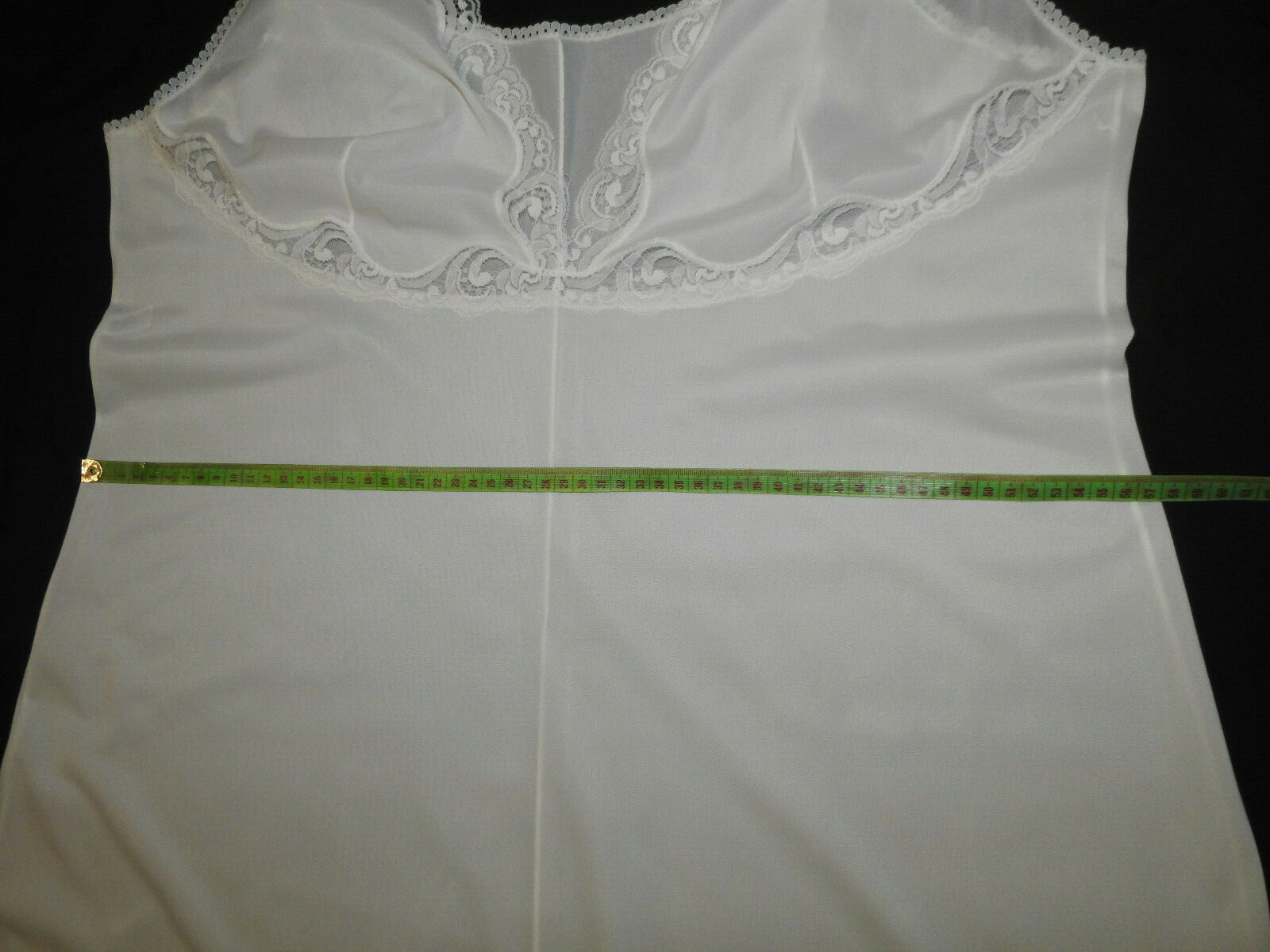 RETRO!EXTRA SIZE!Vintage „mibi” lace nylon full slip Unterkleid EU/54-56! Sissy