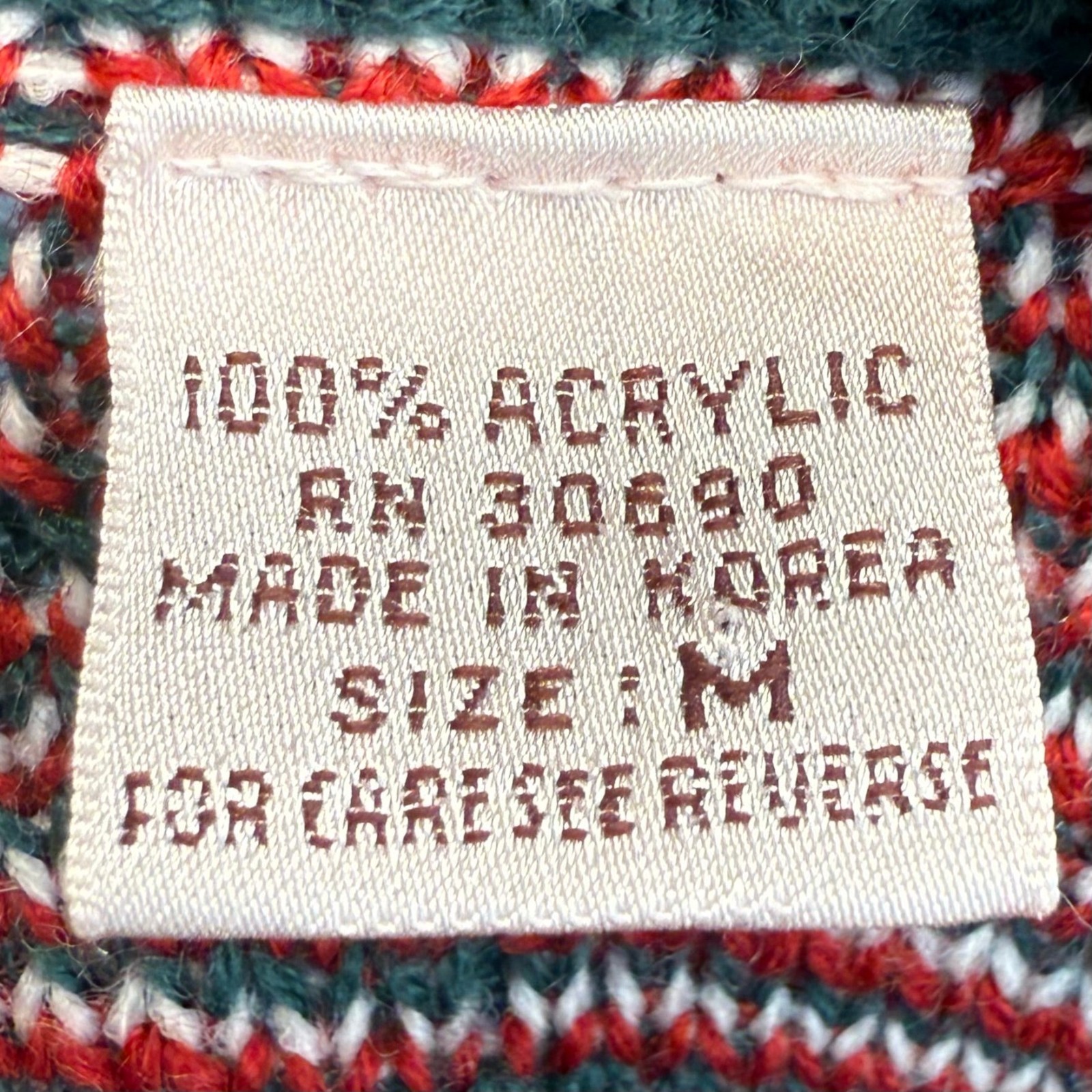 Vintage 1980s Red and Green Sweater, Country Suburbans Size Medium, 40s Style Ch