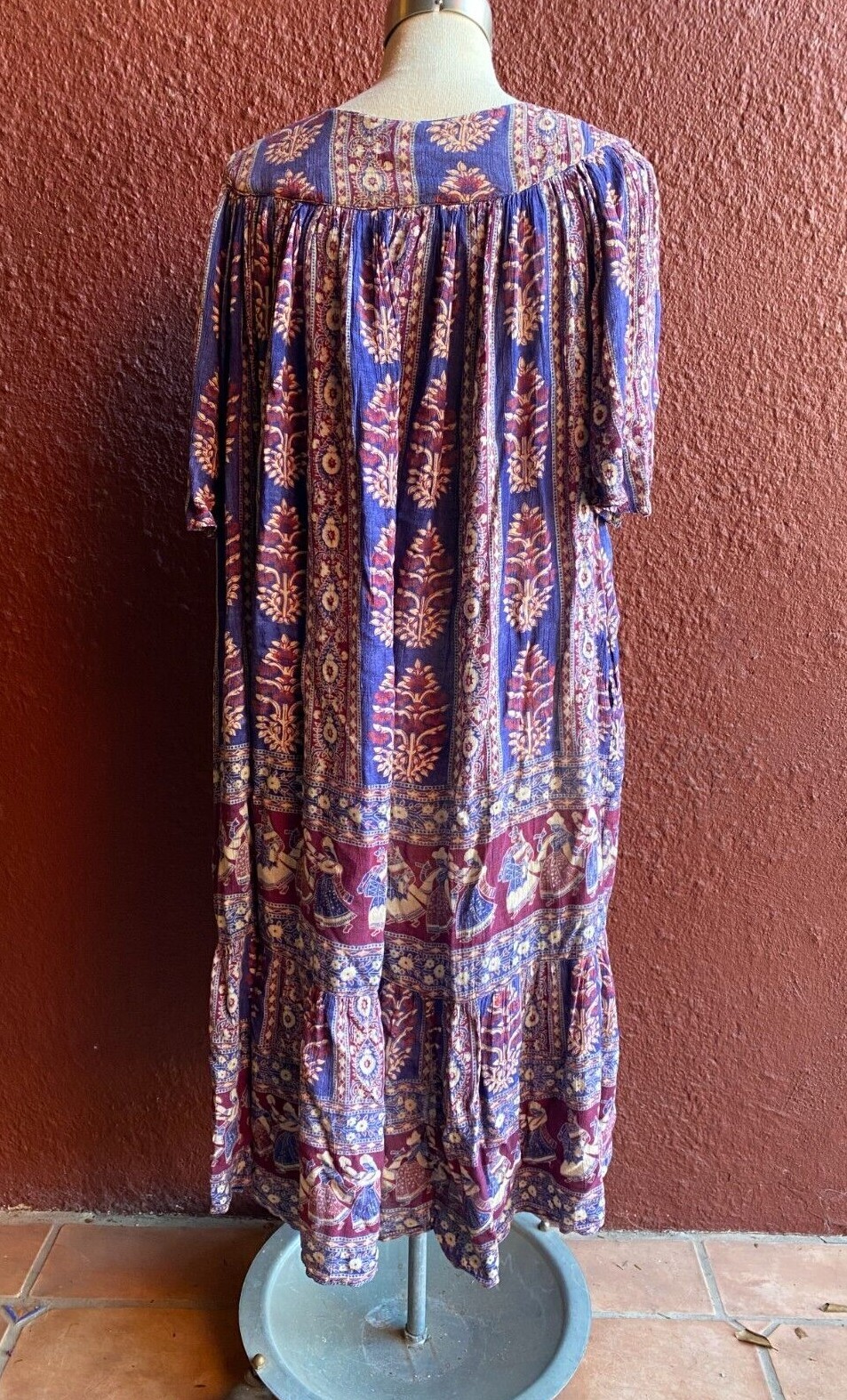 Vintage Maxi Boho Gauze Hippy Dress Muumuu Indian XL, 1X, 2X, 3X, 4X PLUS