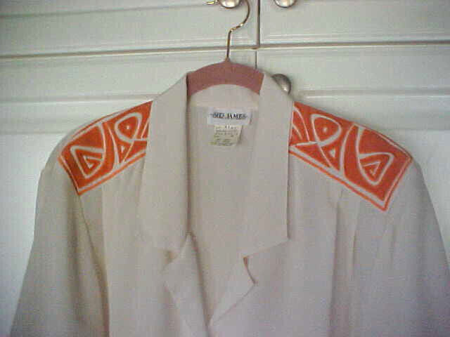 VTG ~ SALE ~ SIR JAMES ~SZ 10~ Shirt/Top/Blouse~Ladies Womens~Collared Button-Up