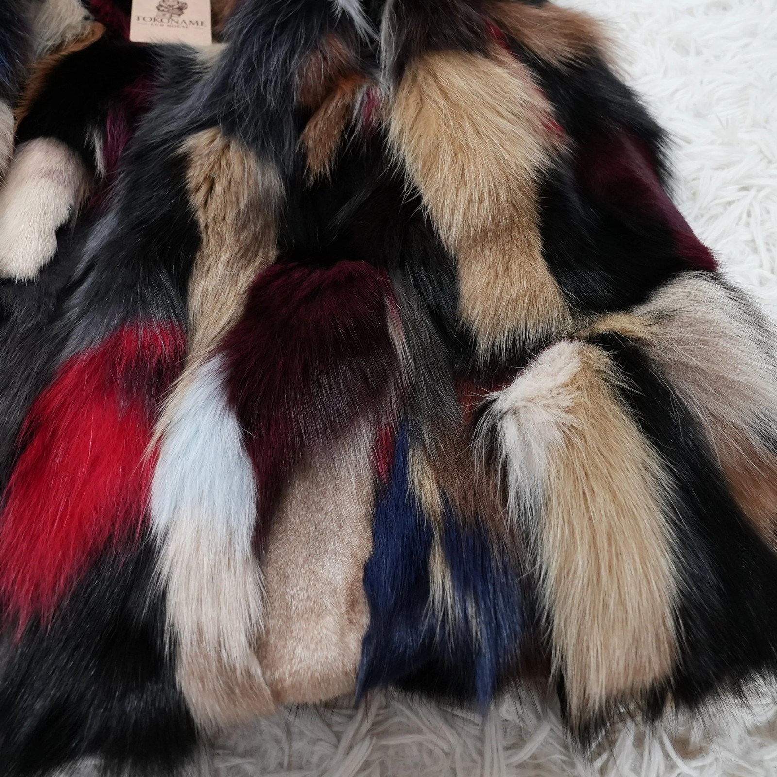 Multicolor Fox Jacket – Genuine Vintage Fur From Japan