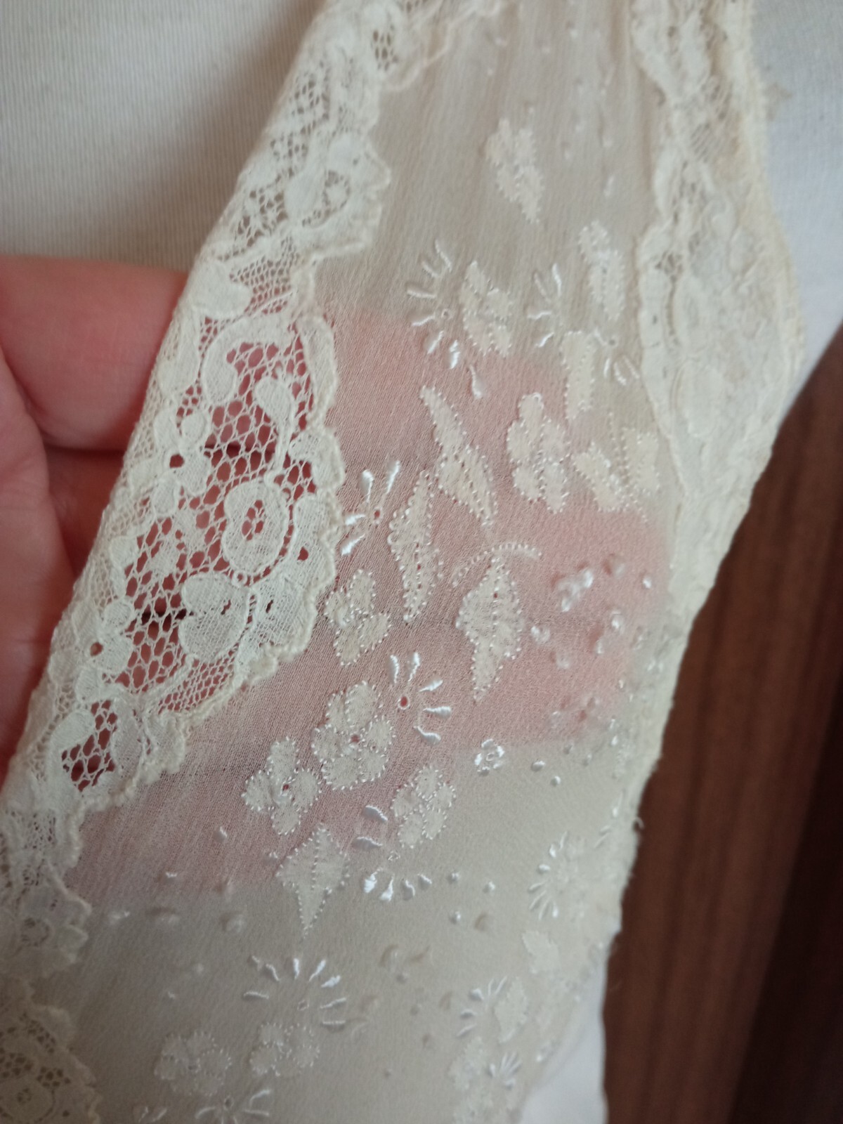 Vintage 1940s Bridal Silk Nightgown/Peignor Set – Honeymoon -S