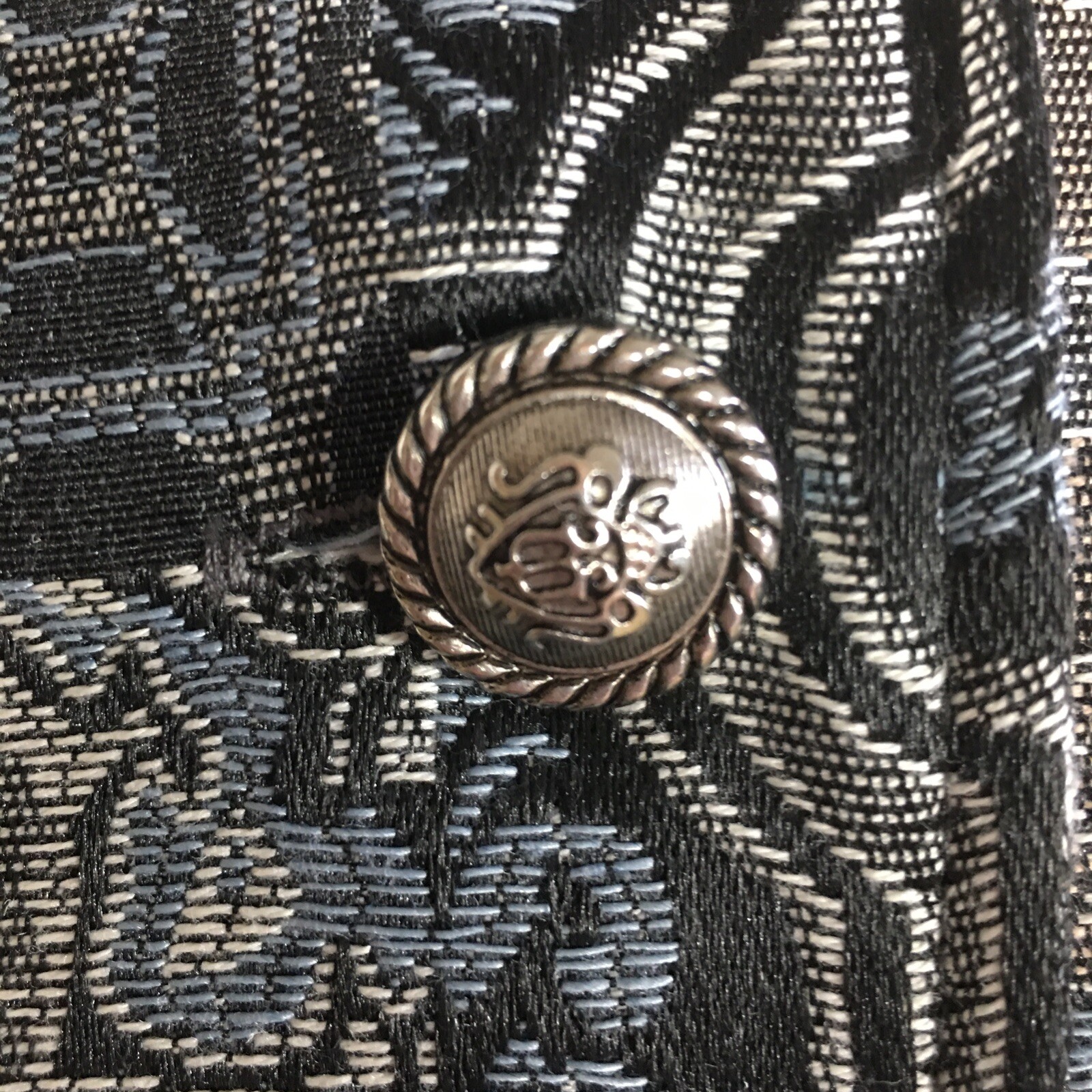 Vintage Tudor Court By Haband Jacket Womens M Button Front Jaquered Tapestry CL