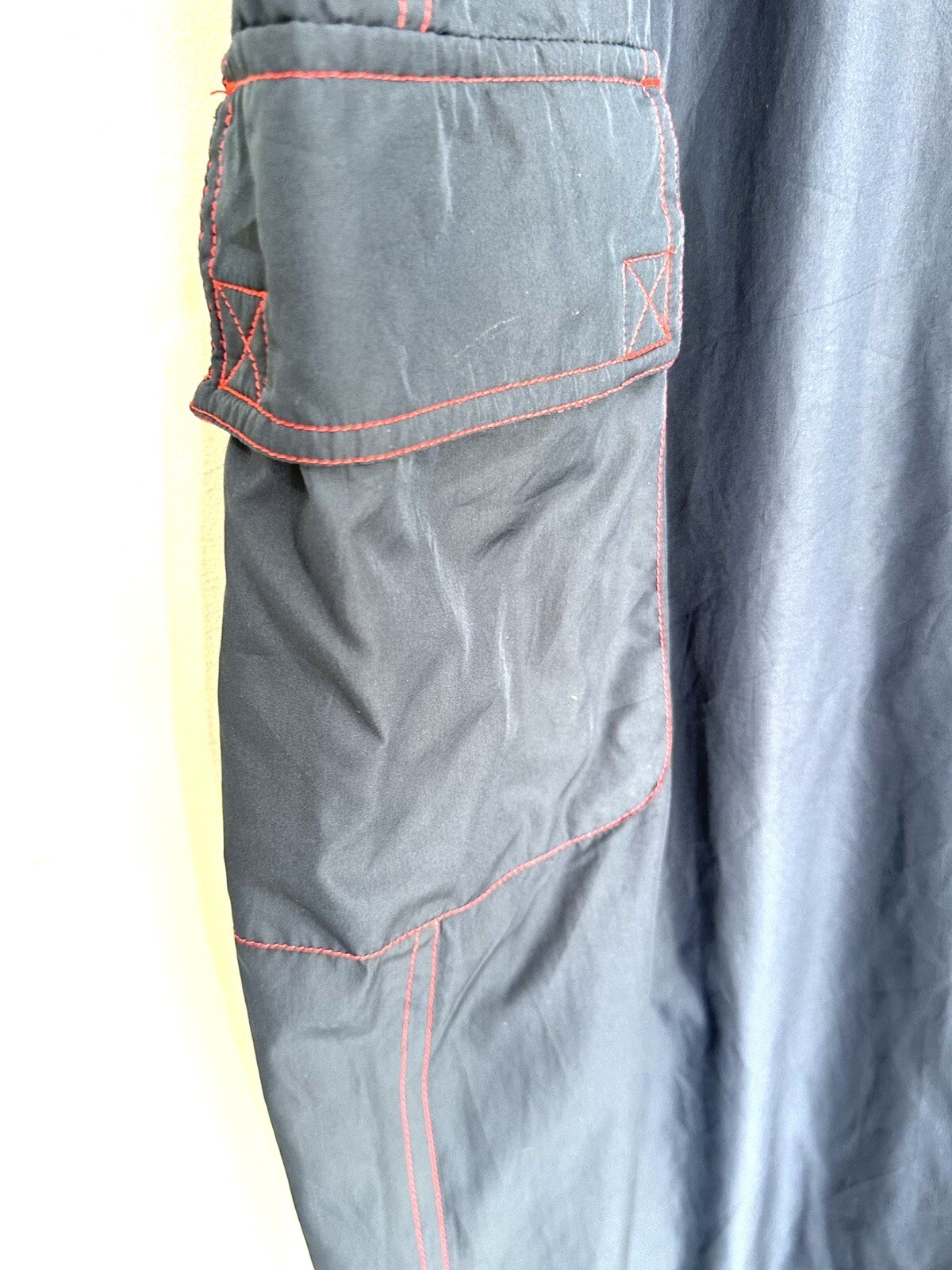 Vtg 90s Catalina Women’s L 12-14 Nylon Track Pants Wind Breaker Suit Blue Y2K