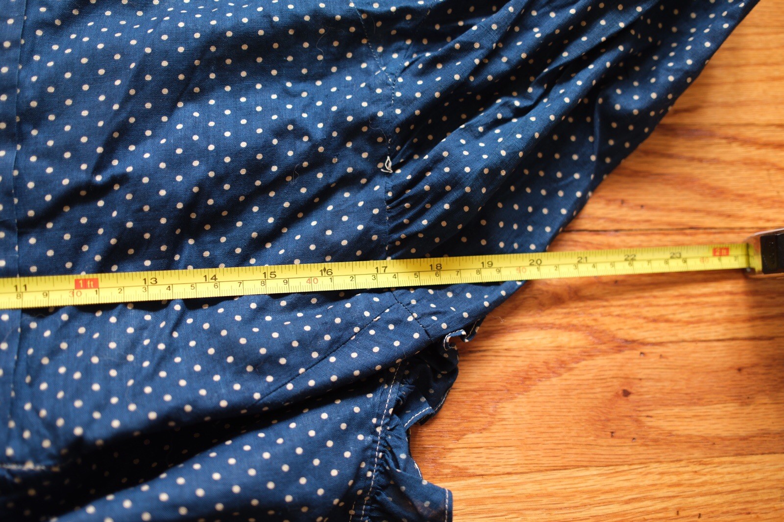 Extremely Rare Blue Indigo Calico Antique Blouse, Possible Maternity Cut