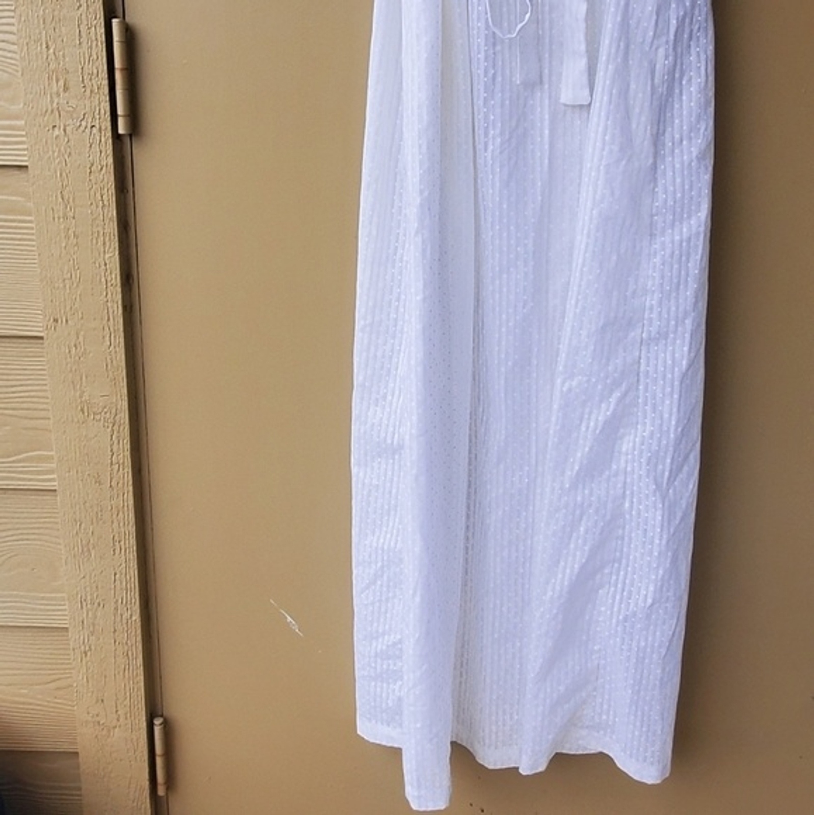 Vintage Jennifer Dale White Polka-dot Sheer Robe size 11