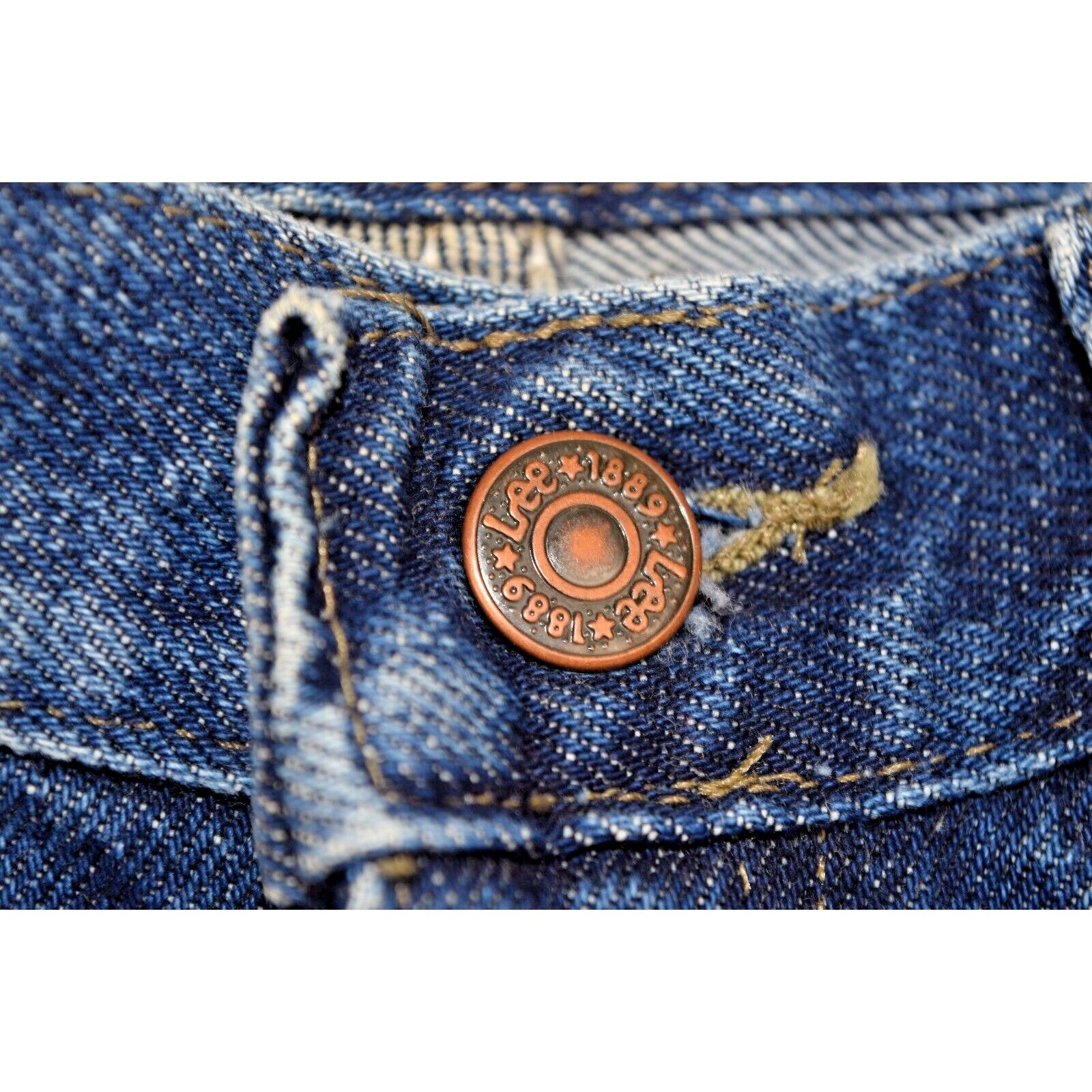Vintage Lee Jeans 26X31 80s Indigo Wash High Waist Tapered Classic Fit Made USA