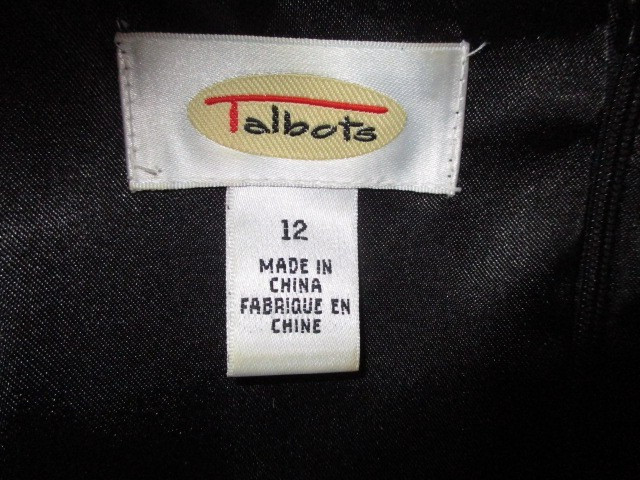 VTG Talbot’s 90’s Square Neck Velvet Sheath Dress in Jet Black Size 12