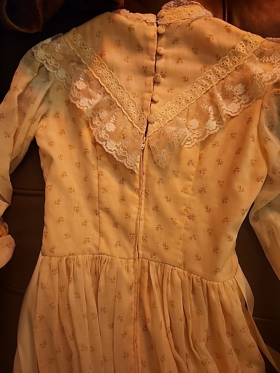 Handmade Pink Vintage Floral Victorian Prarie Cottagecore Dress