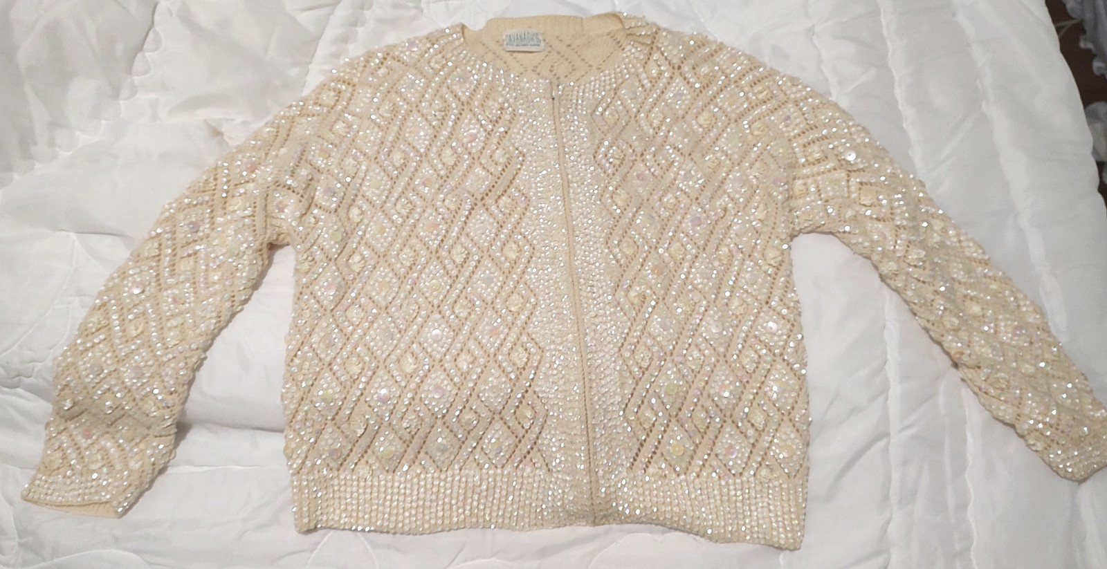Vintage Sequinn Sweater JACKET CAVANAGHS 50’S 60s Hollywood Glam VTG