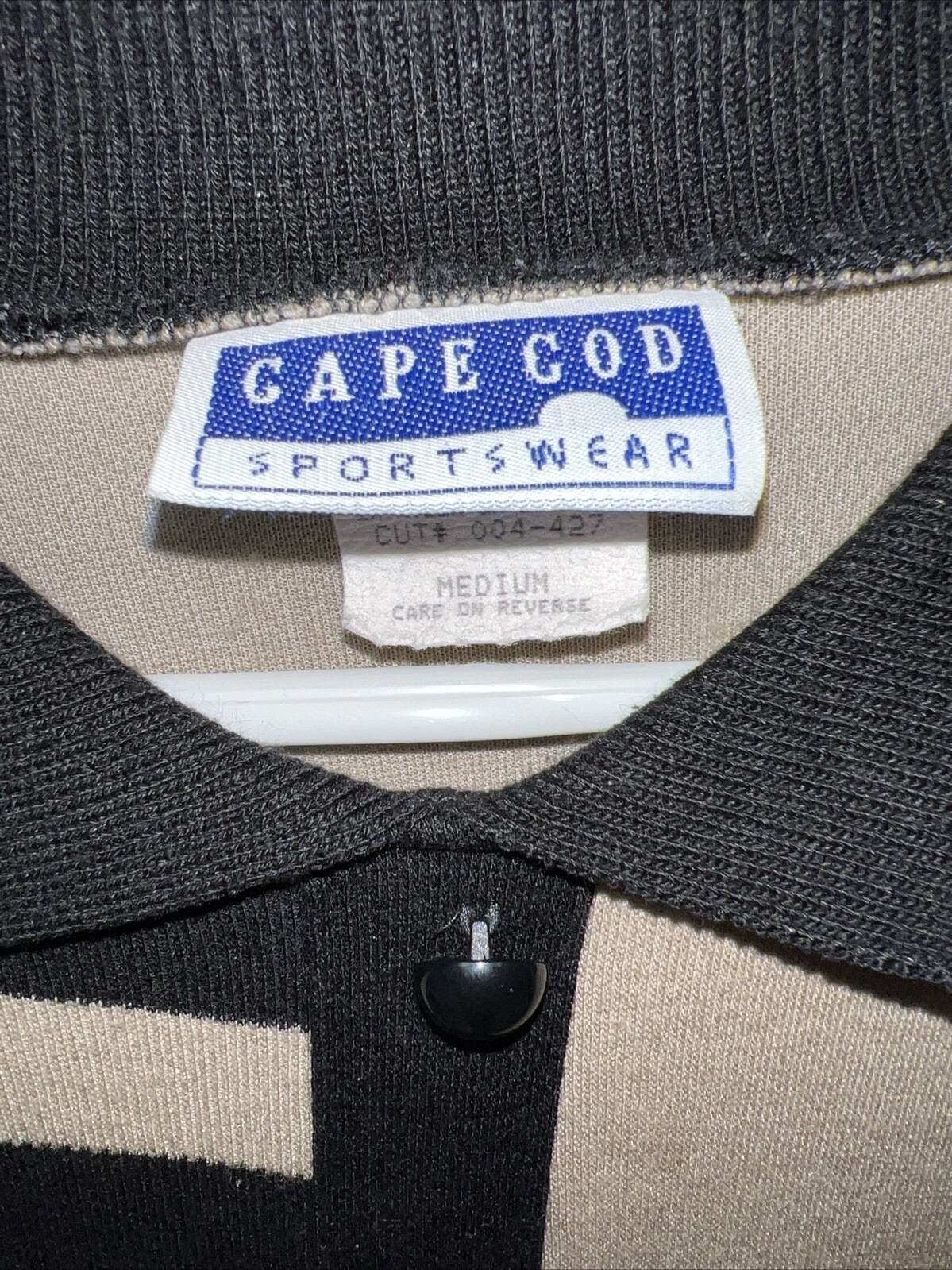 Vtg 80s 90s Cape Cod Sportswear Jersey Women’s Polo Top Shirt Faux Buttons Med