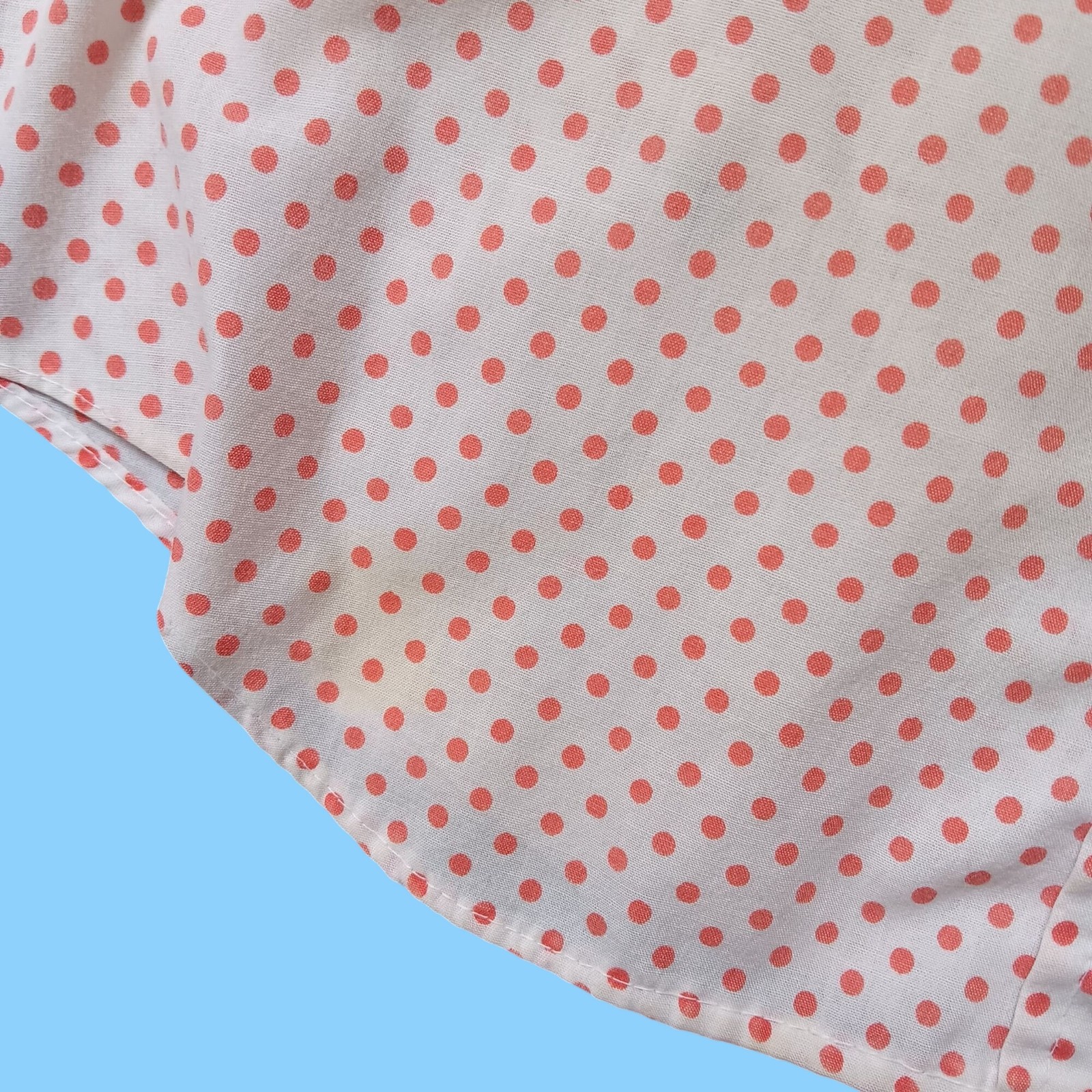 True Vintage Women’s Top Small 1960’s Mod Granny sz 34 White/Pink Polka Dot