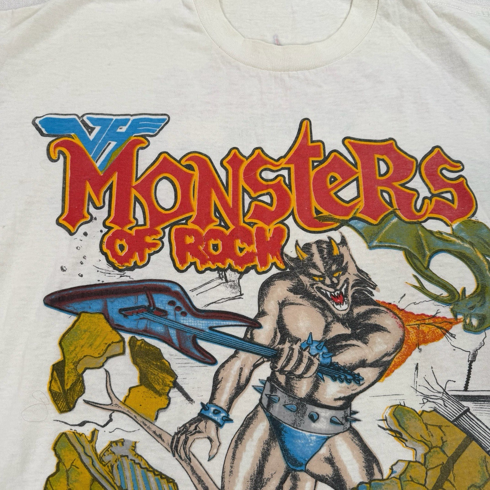 Vintage 1988 Monster Of Rock Tour Shirt Metallica Van Halen Scorpion Band Shirt