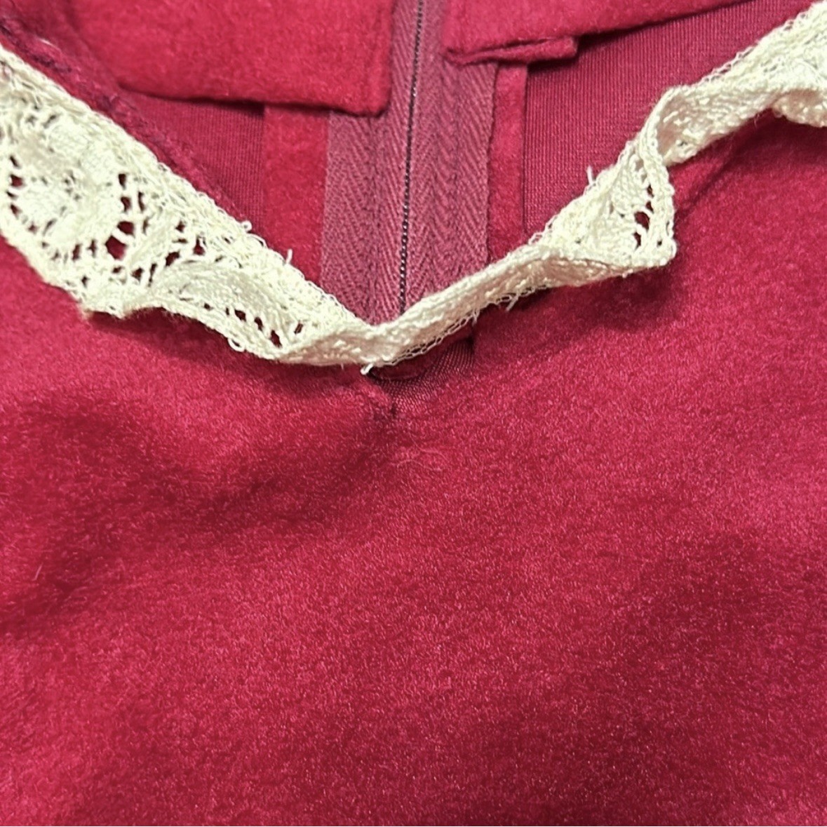 Vintage 1970’s JC Penney Fashions Red Velvet Dress