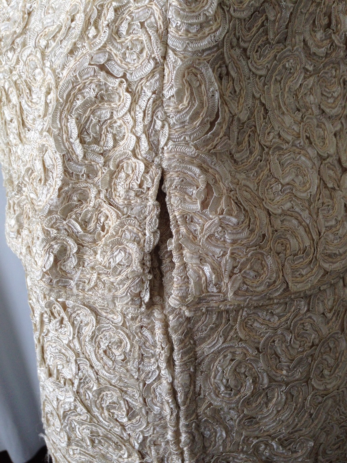 Vintage 60’s Freedman’s Boutique Dresses Ivory 3 Pcs Skirt Set With Mink Trims