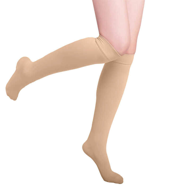 S M L XL XXL XXXL 23~32mmHg Men Woman Thigh High Medical Compression Stockin
