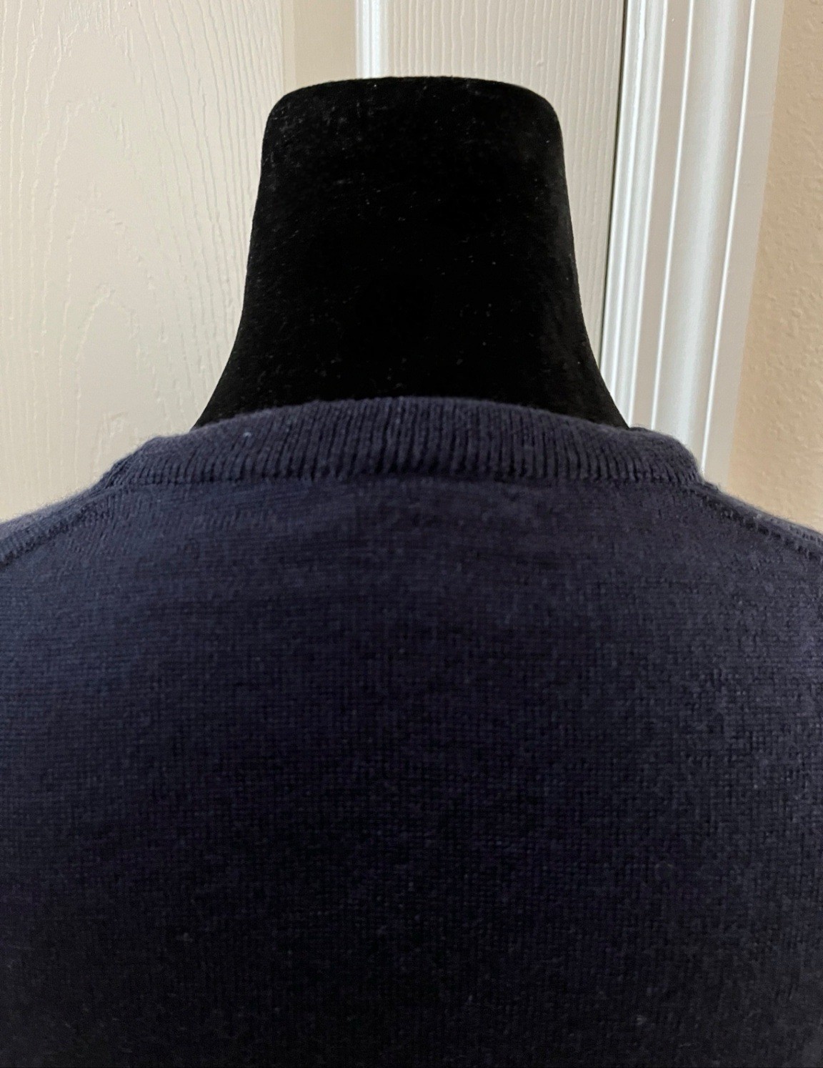 Vintage Vivienne Westwood Dark Navy Wool Knitted Sweater, Short Sleeve, Size L