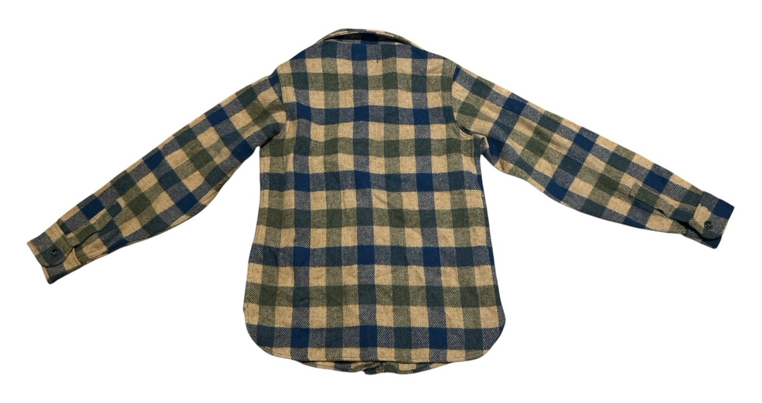 Vintage 60s LL Bean Wool Shirt Women’s 10 Plaid Flannel USA Made Script Logo EUC