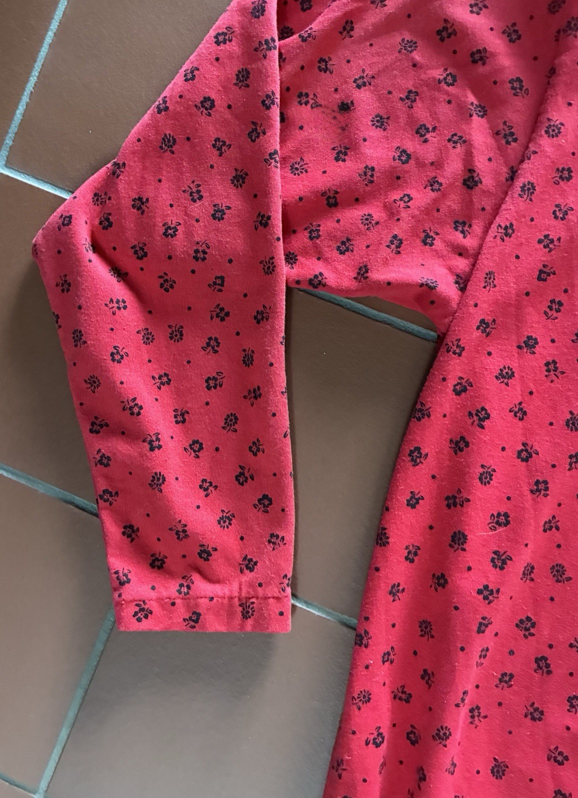 Vintage 1980s ZERO TO 9 Cherry Red Drop Waist Long Sleeved Dress Shoulder Pads M