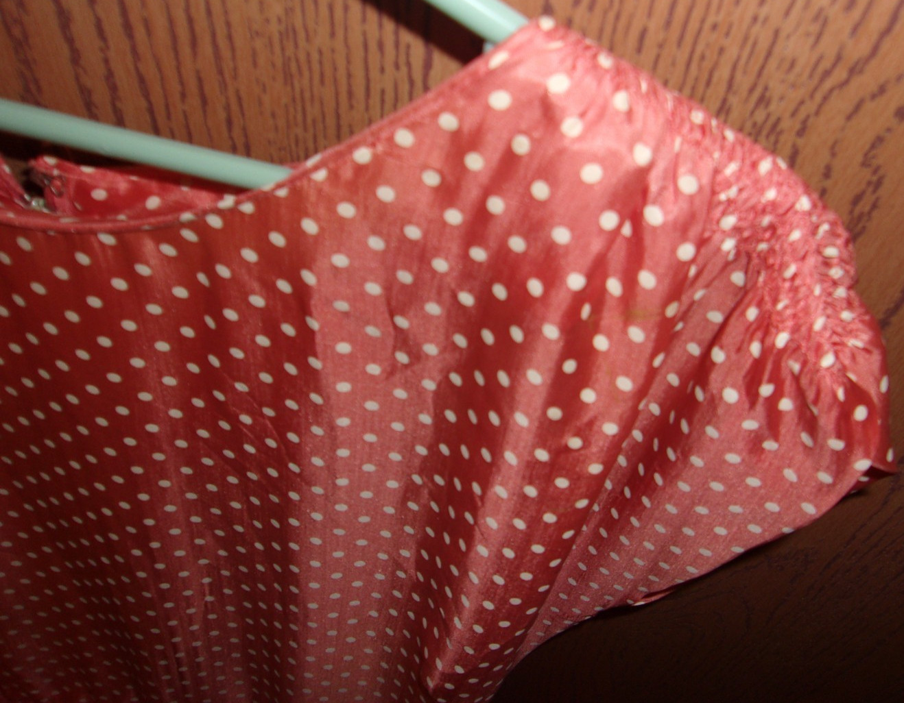 Vtg 50’s 60’s Silk Dress w/tags Orange White Polka Dots Womens Westover Original