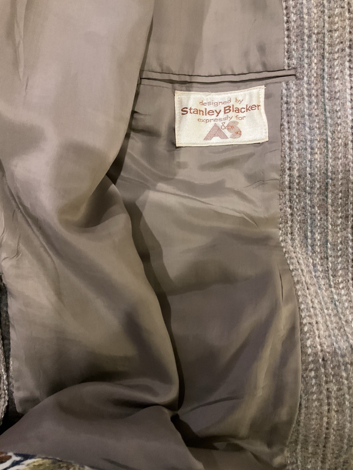 Vintage Women’s Classic Blazer Wool Taupe 2-Button by Stanley Blacker