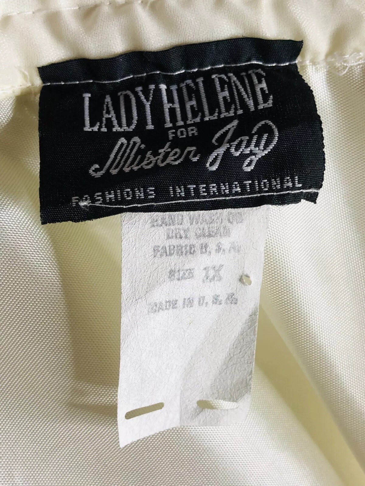 Vintage 80s Lady Helene for Mister Jay Fashions Int’l Ivory Chiffon Maxi Skirt