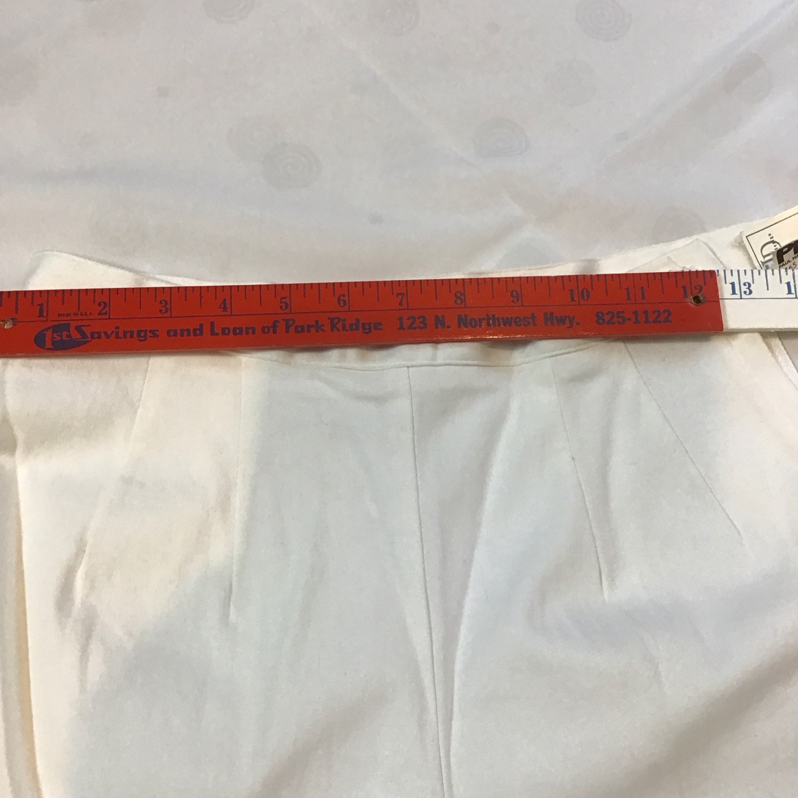 Paul Harris Design White Beaded Capri Cotton Pants Womens Size 2 USA Vintage 90s