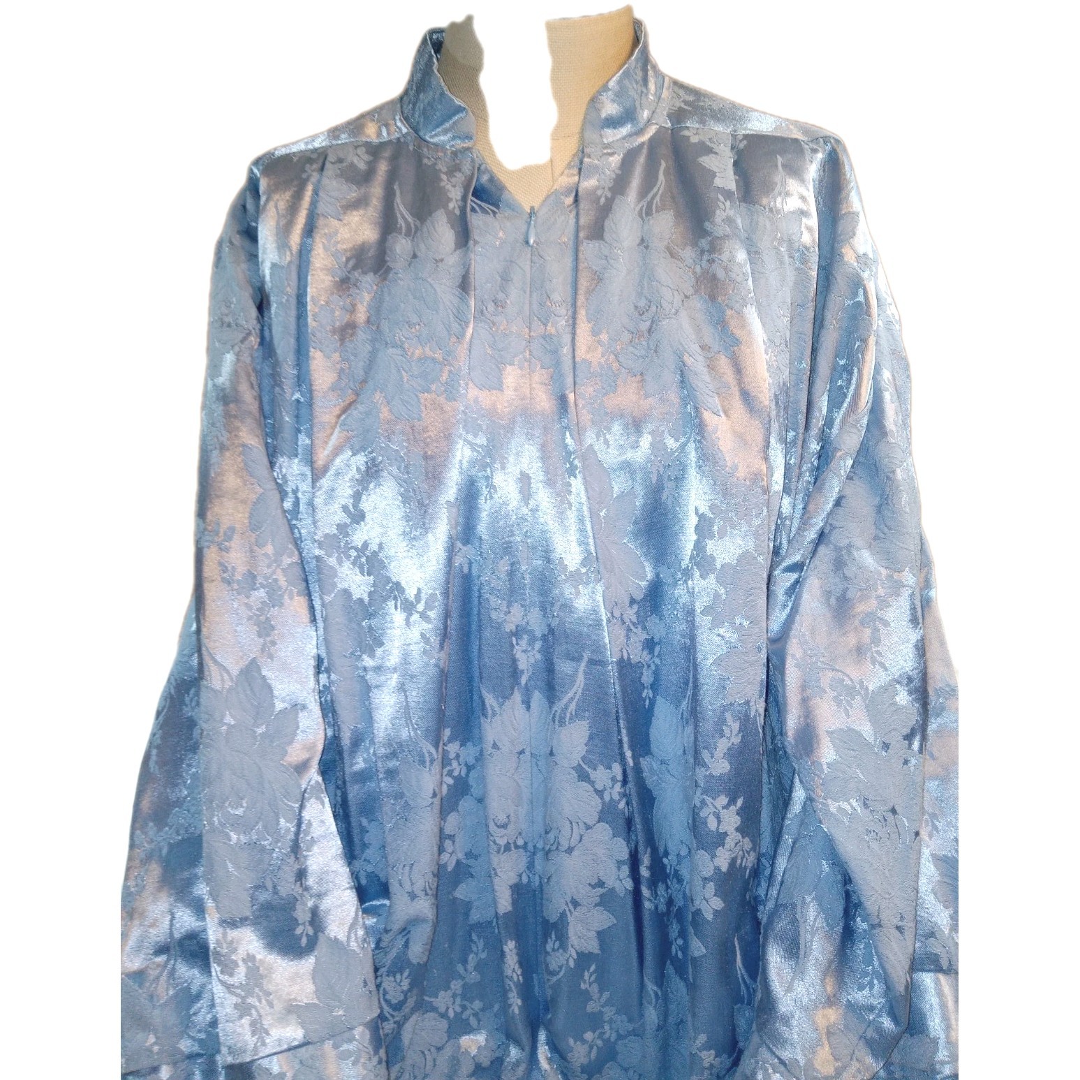 Vintage Ariel Nightgown Size 2XL Lounge French Blue Hollywood Regency
