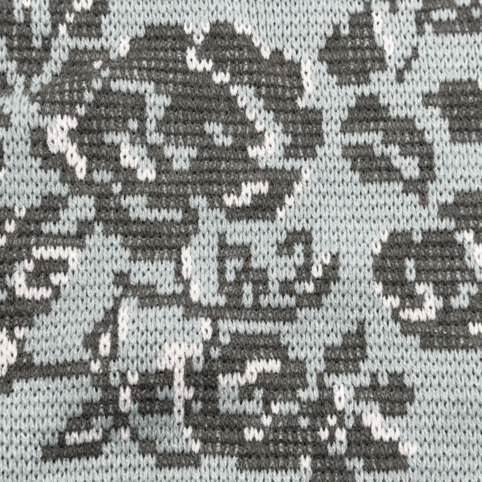 Vintage Rare 80s Together NWT Mint Green/Gray Geometric Rose Sweater Large