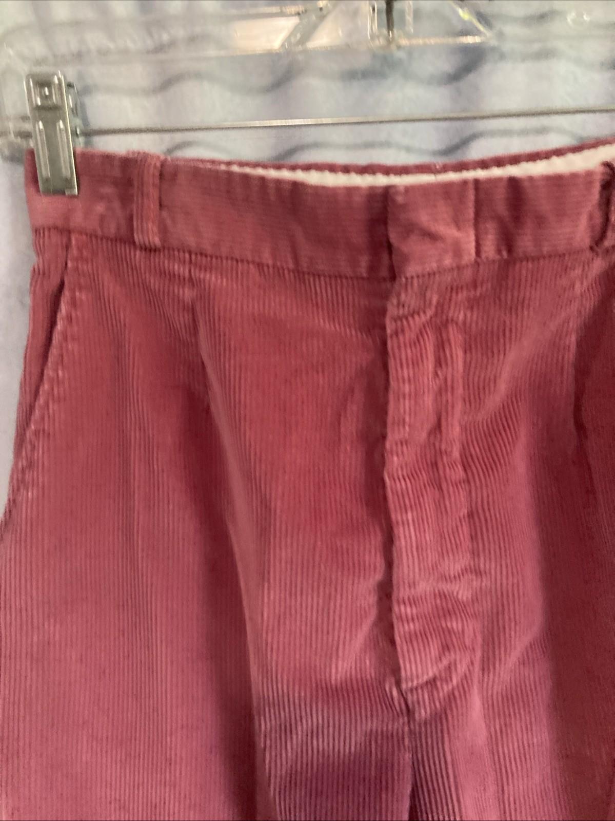 Vtg 80s Palmettos Pink Mauve Corduroy Pants Pleated Mom Trousers High Waist XS