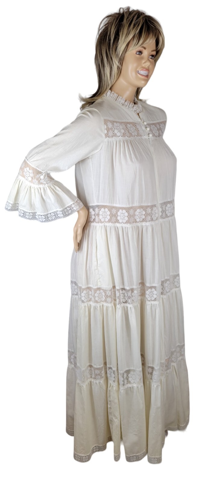 Vtg 70’s David Brown California Brownstone Studio Prairie Boho Cottagecore Dress