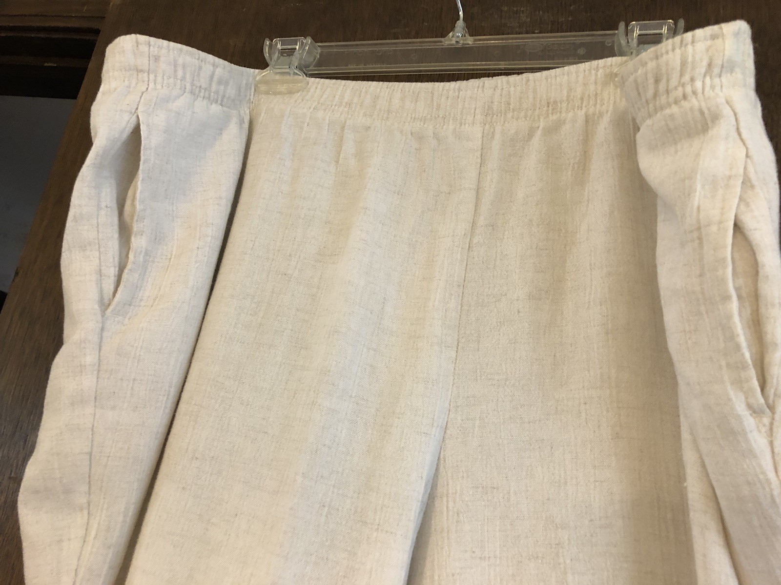 Women’s Plus Size 20W Ivory Poly- Rayon 42” Waist 28” Inseam Pants Season Ticket