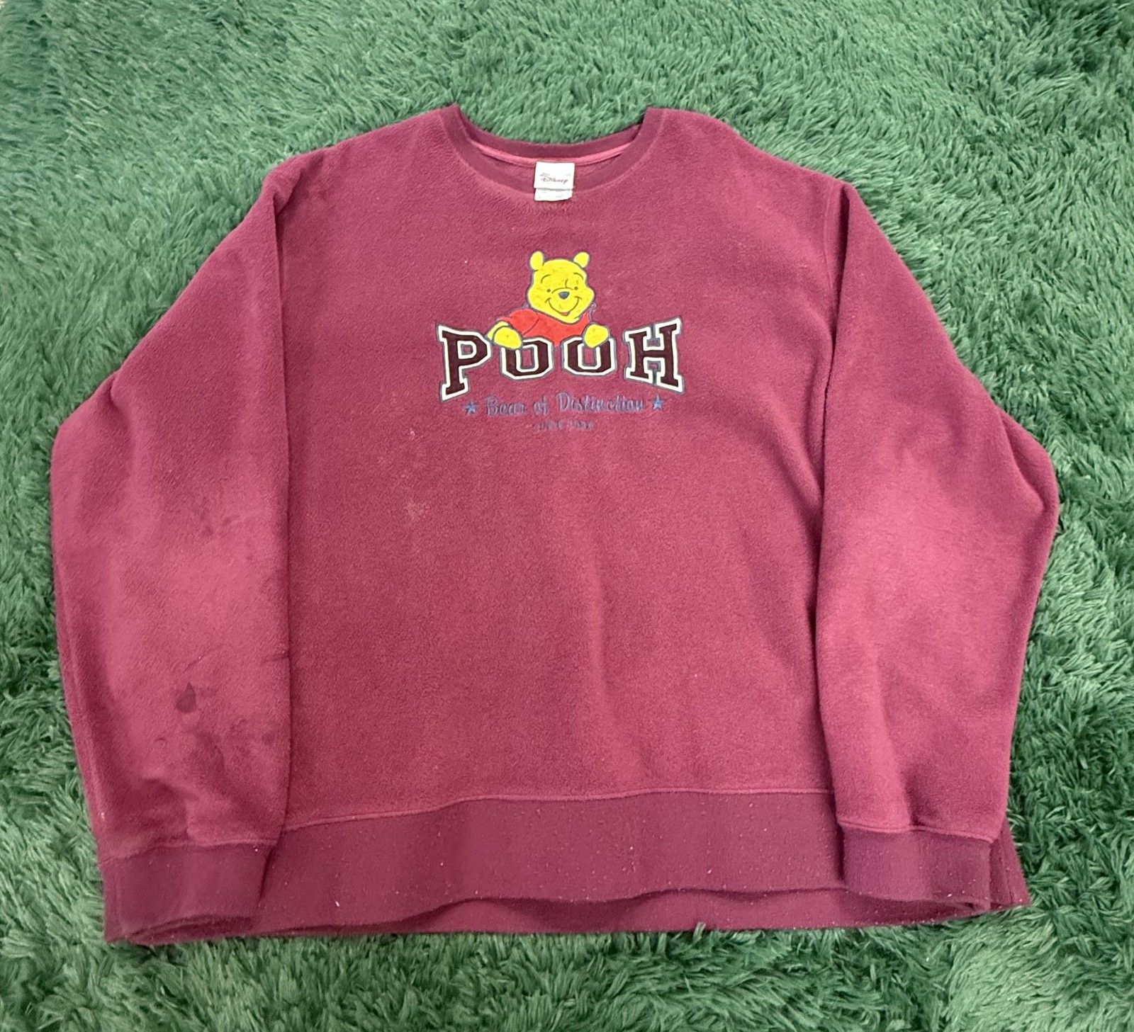 Vintage Disney Store Winnie the Pooh Bear of Distinction Fleece Sweatshirt 2XL