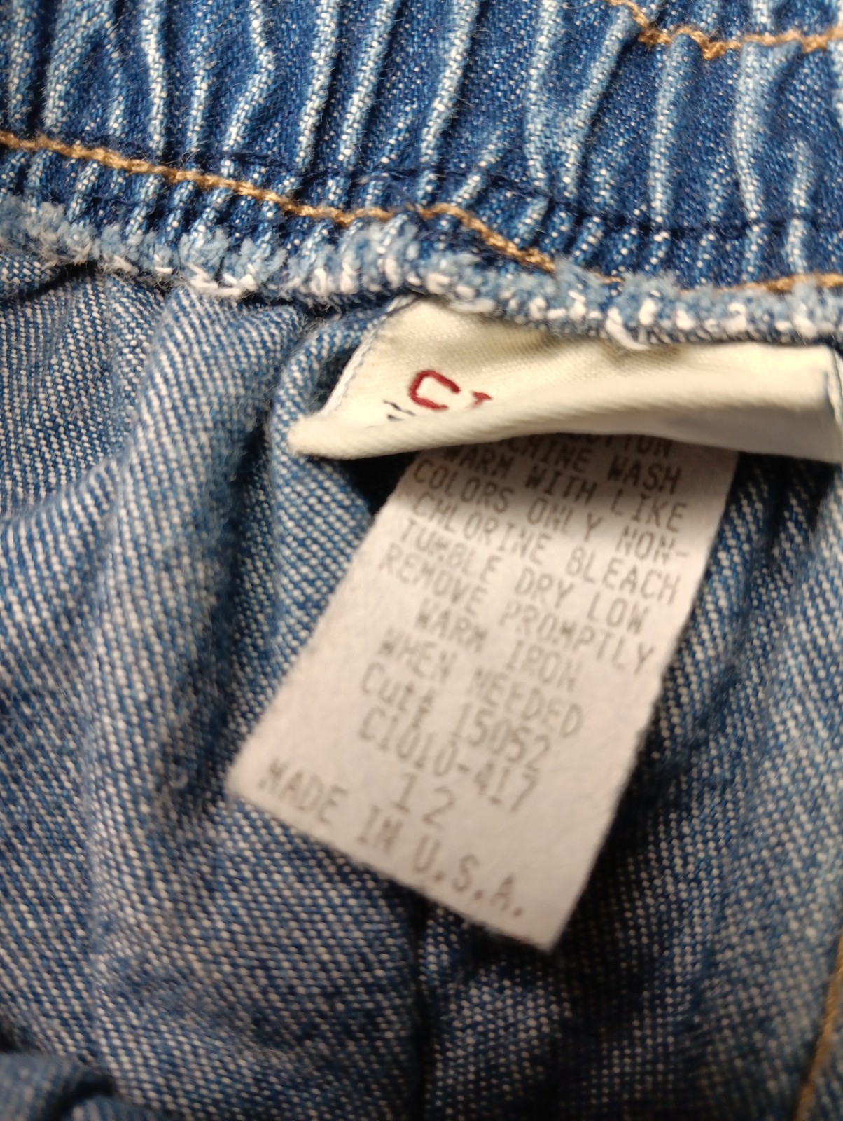 Vtg Classic Elements Midi Jean Skirt Women 12 Fits 6-8 Denim A Line Cottagecore