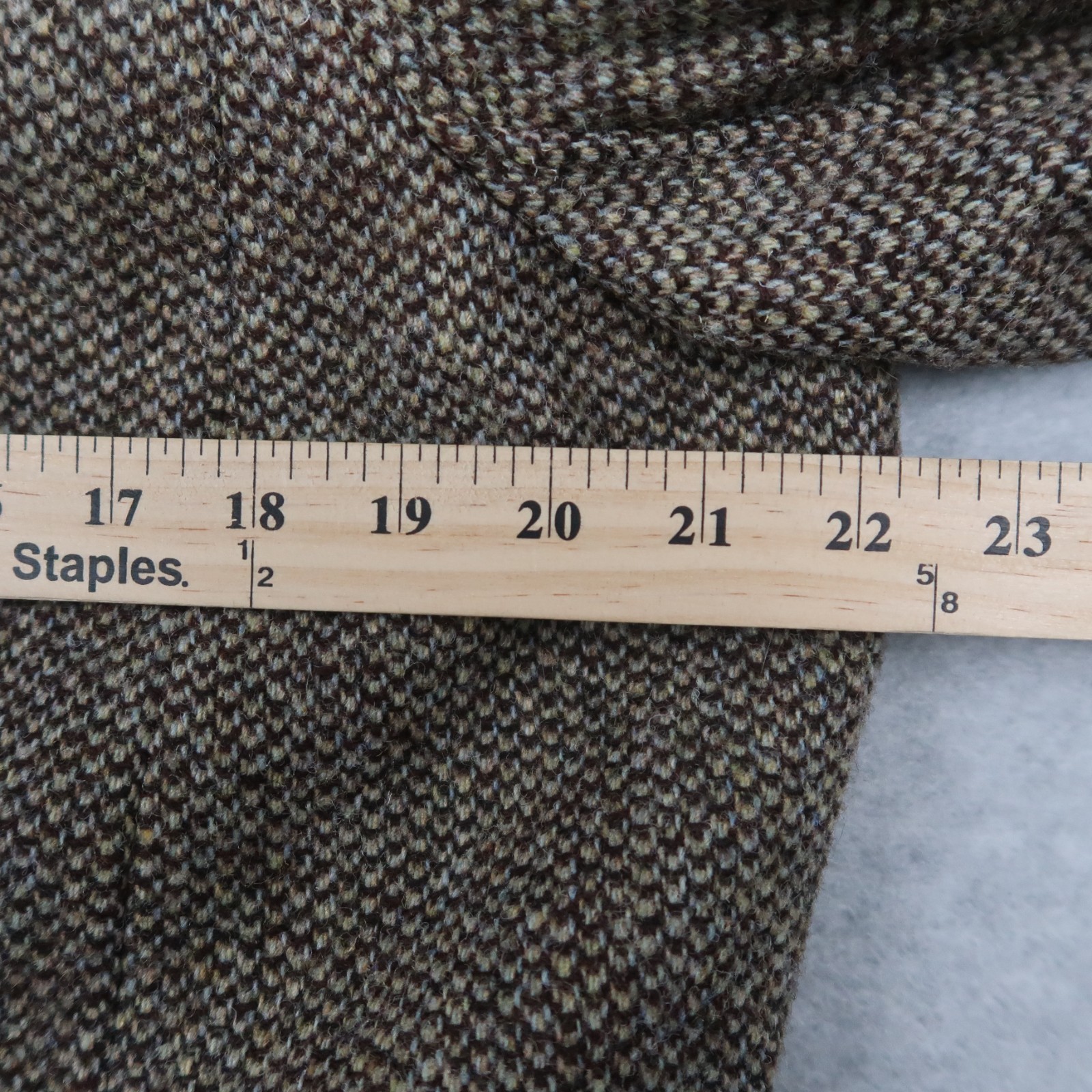 Vintage Orvis Women’s Harris Tweed Peacoat Trench Coat Long Jacket Belted Sz 10