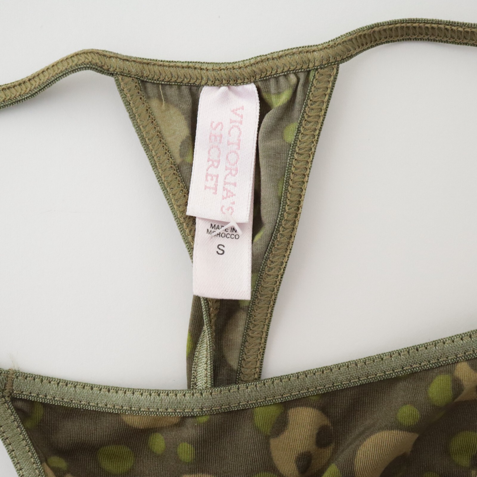 VTG Victoria’s Secret Y2K Semi-Sheer Silky Thong V-String Panty SMALL