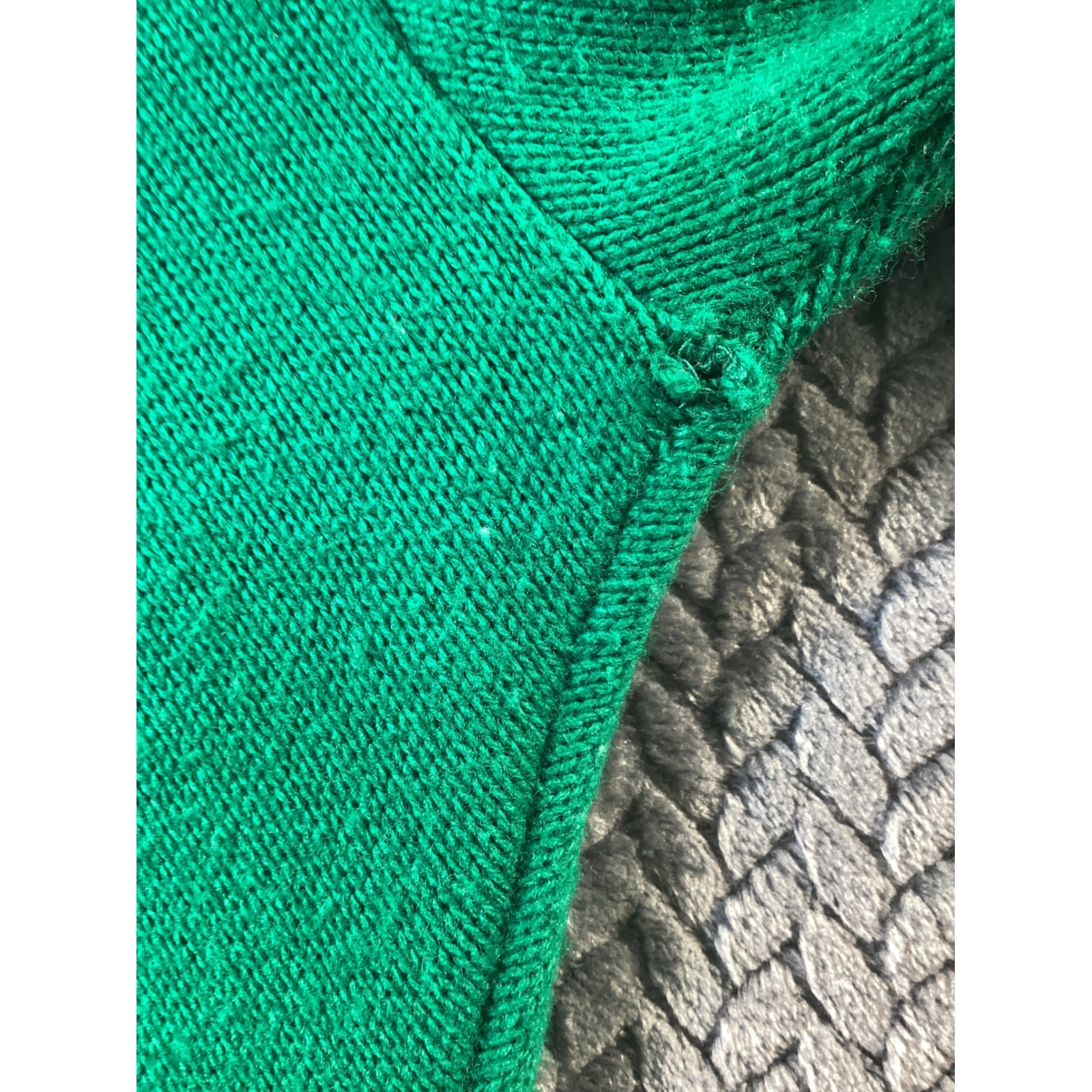 Vintage Cheerleader Supply Co 70’s Green Yellow Colorblock Knit Sweater FCA 42